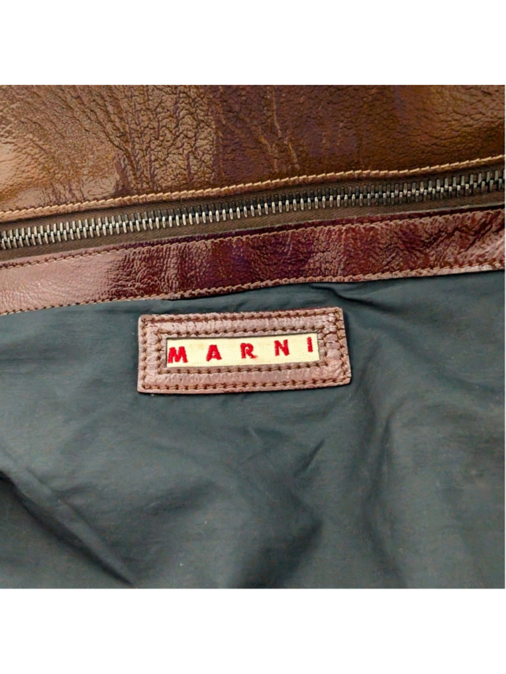 Rare Vintage Marni Patent Leather Colour Block Bubble Bag Shoulder/Crossbody - Picture 12 of 17